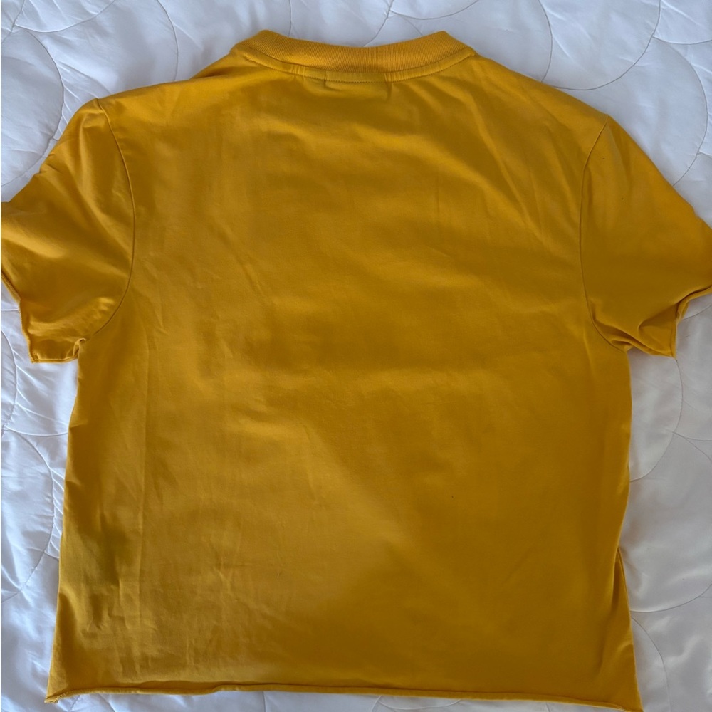 Lazy Oaf Women's Yellow and Purple Graphic Tee - Picture 2 of 4
